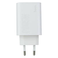 Мережевий зарядний пристрій Hoco DC40 Premium PD 65W QC3.0 4.5A Type-C to Type-C White