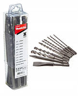 Бури та зубила по бетону SDS-Plus набір 10 шт Makita D-46361