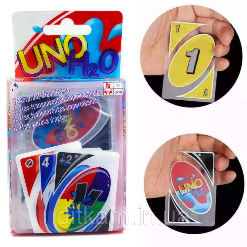 Настольная игра Уно (Uno H2O) Пластиковые карты, фото 1
