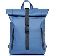 Рюкзак ролл синий качественный практичный для ноутбука унисекс регулируемый размер 41х30х16 см, 54х30х16 см MR