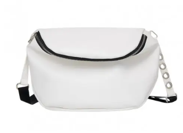 Жіноча сумка біла якісна стильна модна повсякденна легка через плече для дівчат 25х20х10 см MR
