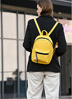 Рюкзак жіночий практичний міський яскравий стильний молодіжний жовтий екошкіра 31х22х12 см MR