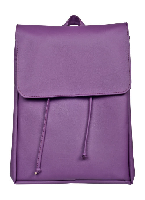 Жіночий рюкзак фіолетовий міський великий місткий однотонний 38х28х18 см екошкіра для дівчат MR