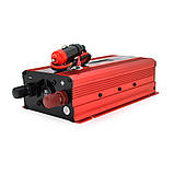 Інвертор напруги KME1200W (DC:600W), 12/220V з апроксимованою синусоїдою, 2 універсальні розетки,, фото 2