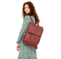 Жіночий рюкзак якісний бордовий стильний якісний 38х28х18 см, рюкзак модний для дівчат екошкіра MR