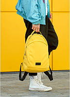 Чоловічий рюкзак жовтий яскравий стильний практичний молодіжний зручний оригінальний екошкіра 43х27х13 см MR