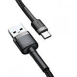 Дата кабель Baseus Cafule Type-C Cable 3A (1m) (CATKLF-B), фото 4