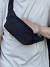Поясна сумка Intruder тканинна чорна на два відділення, фото 6
