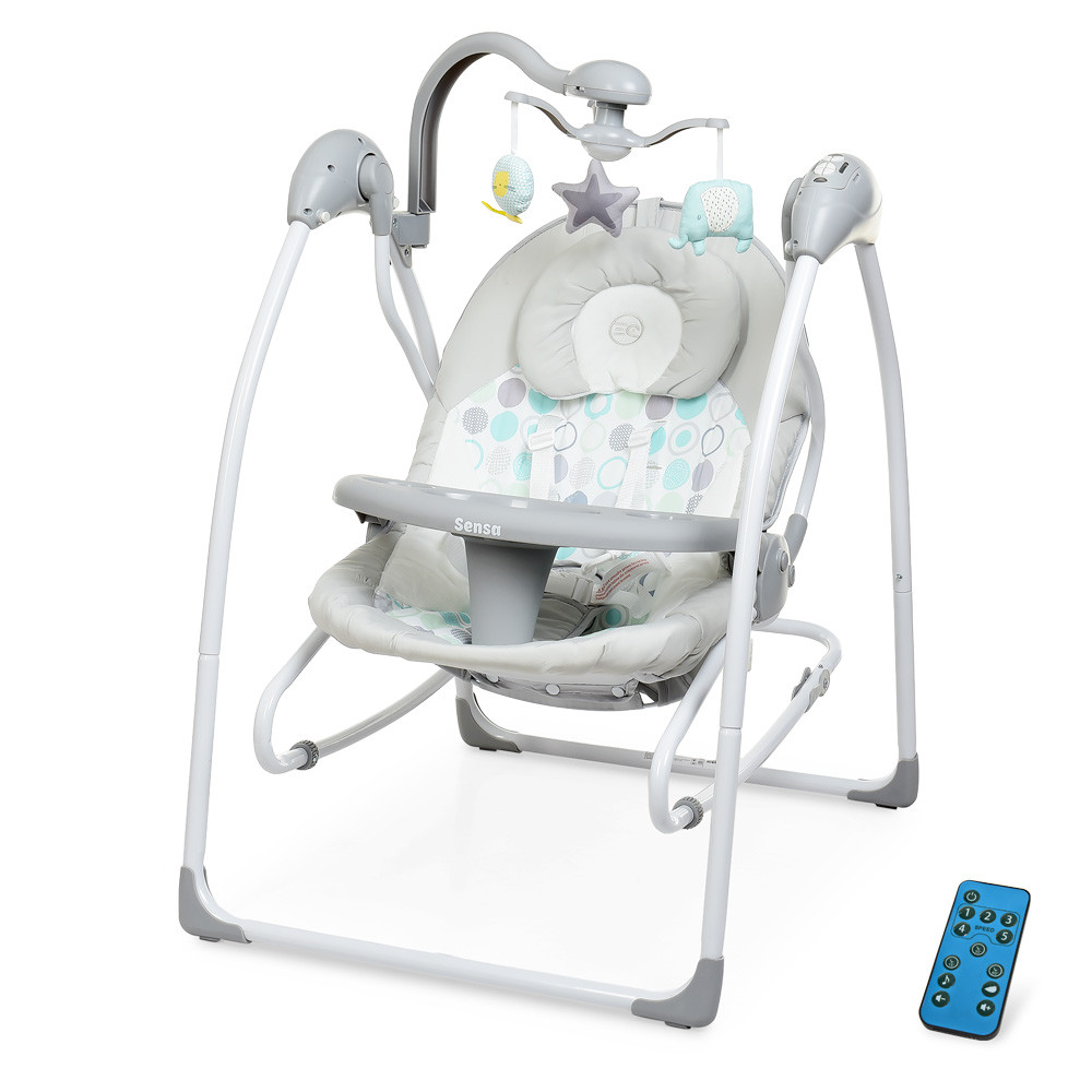 Крісло-гойдалка для немовлят з електро-заколисуванням El Camino ME 1028 SENSA Circles Mint (механізм гойдання: маятник) [Склад