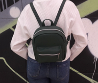 Рюкзак женский зеленый качественный практичный вместительный повседневный для города экокожа 23х20х10 см MR