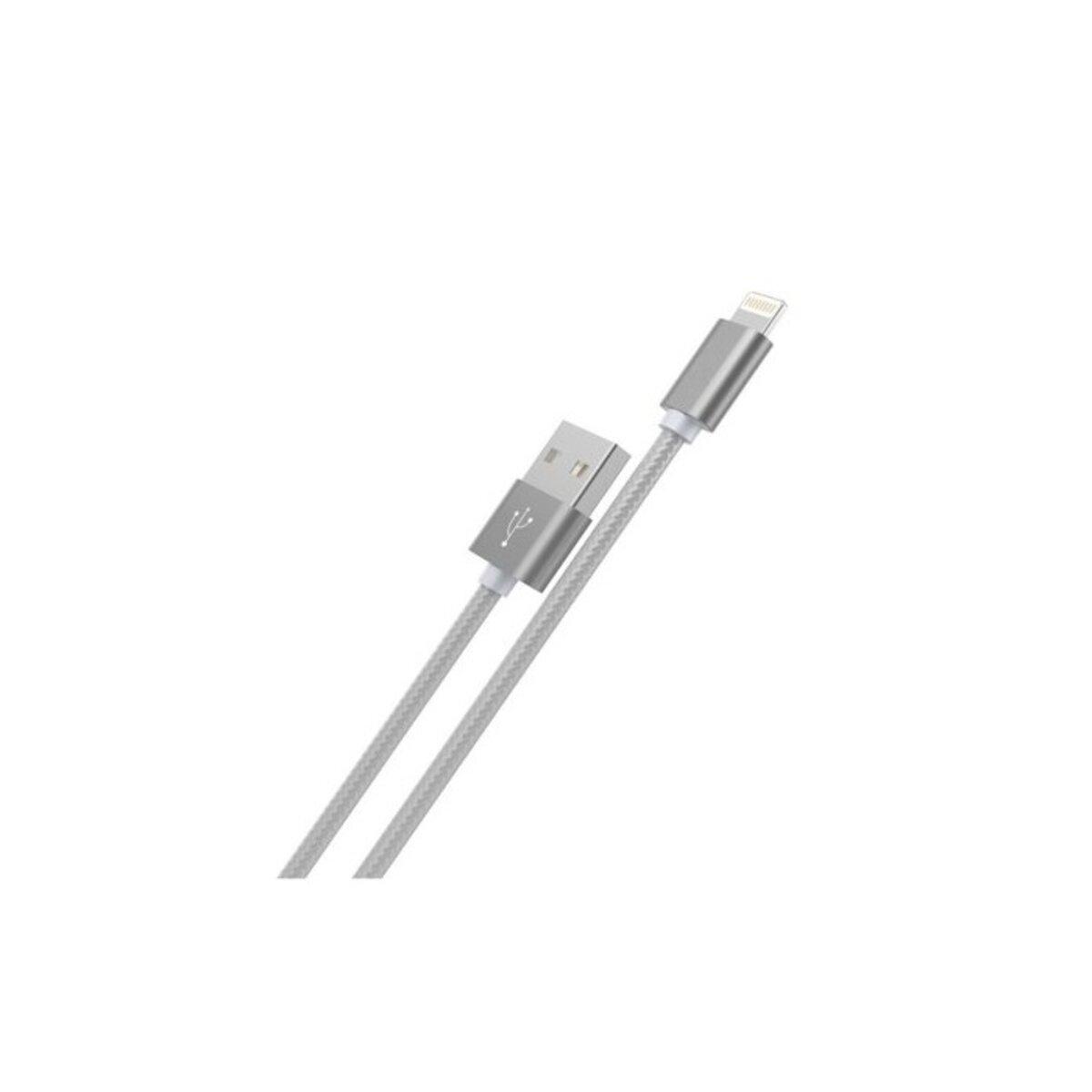 Кабель HOCO X2 USB to iP 2.4A, 1m, nylon, aluminum connectors,Tarnish (6957531032168)