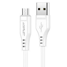Кабель ACEFAST C3-09 USB to Micro 2,4A, 1.2m, TPE, TPE connectors, White yL.