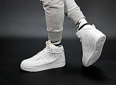 Кросівки Nike Air Force 1 x Louis Vuitton High White / Найк Аїр Форс 1 Луї Віттон Високі Білі, фото 2