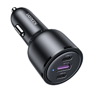 Автомобильное зарядное устройство Ugreen 2x USB Type C / 1x USB 69W Power Delivery Quick Charge Black (CD239)