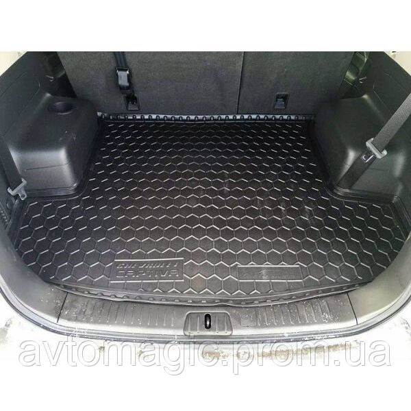 Коврик в багажник Chevrolet Captiva 2006-2012-2019 (7 мест) резино-пластик AVTO-Gumm 211145 - фото 2 - id-p1623079998