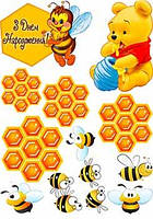 Вафельная картинка Мёд. Пчёлы. Пасека А4 (p1052)