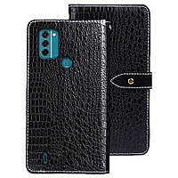 Чехол-книжка IDEWEI Crocodile Wallet для Nokia C31 - Black