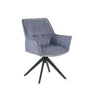 Стілець R-68 м'який на поворотній рамі, велюр