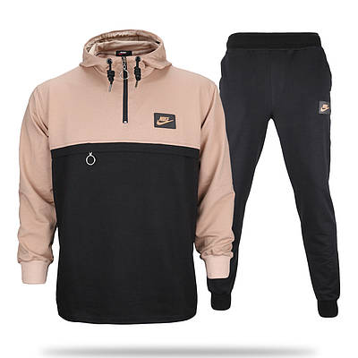 Спортивный костюм весна-осень камел з чорним NIKE К-106 анорак BLK/CAM L(Р) 23-662-002 M S