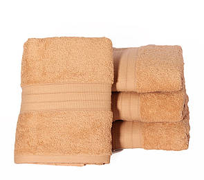 Махровий рушник 50 см х 90 см склад: 100% бавовна Турецька, щільність 500 г/м2 Polosa блакитна Бежевий