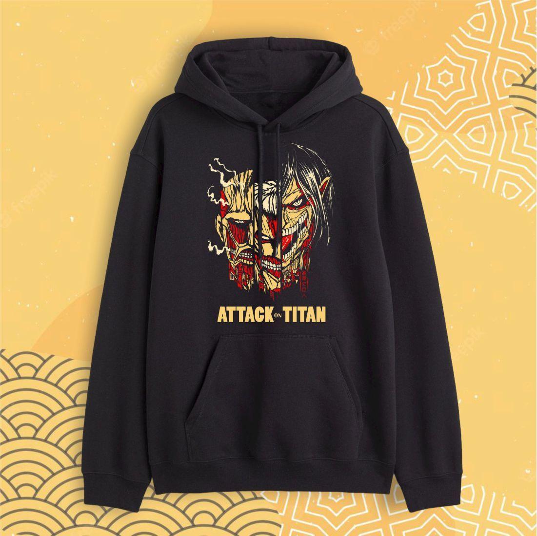 Худи "Атака Титанов" Clash Of Titans - Черный - XS
