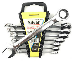 Набір ключів ріжково-накидних із тріскачкою Silver 8 шт. 8-22 мм SK-008-01