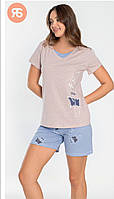 Хлопковая женская пижама футболка шортики. Турция