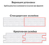 Декоративна 3D панель самоклейка під світло-рожевий цегла Кульбабка 700х770х5мм (022), фото 6