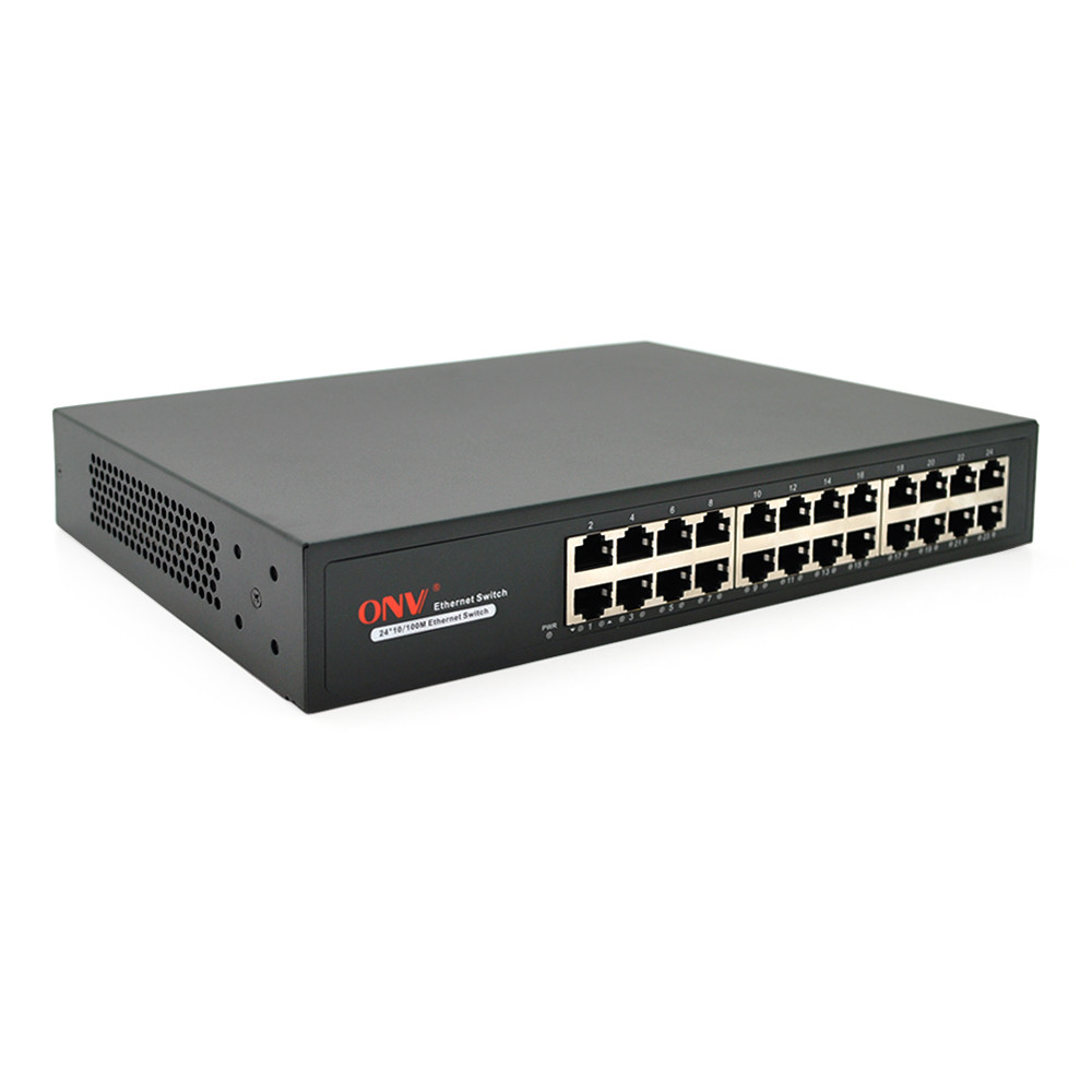 DR Комутатор Ethernet ONV-H1024 у металевому корпусі, 24*100Мб портів, 270х181х44.5 мм, фото 1