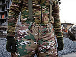 Тактичний костюм чоловічий зимовий Softshell з шевроном теплий мультикам. Камуфляжний костюм, фото 6