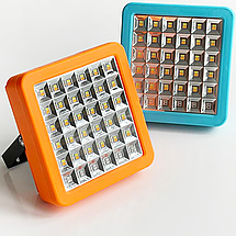 Світлодіодна лампа прожектор СС012 на USB, акумуляторі і з сонячною панеллю 100 Вт, оранжева, фото 4