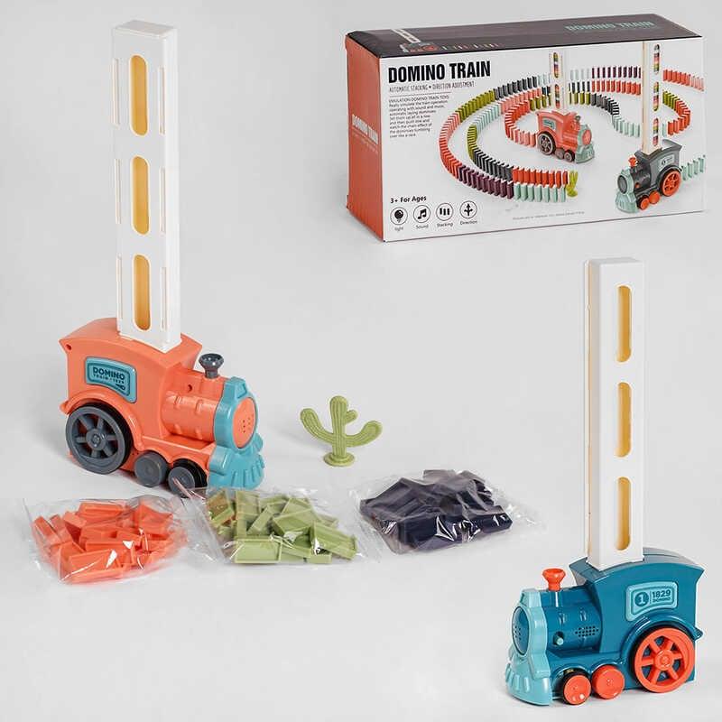 Поїзд із доміно 8089 C, 60 доміношок, 2 кольори, зі світлом і звуком, фото 1