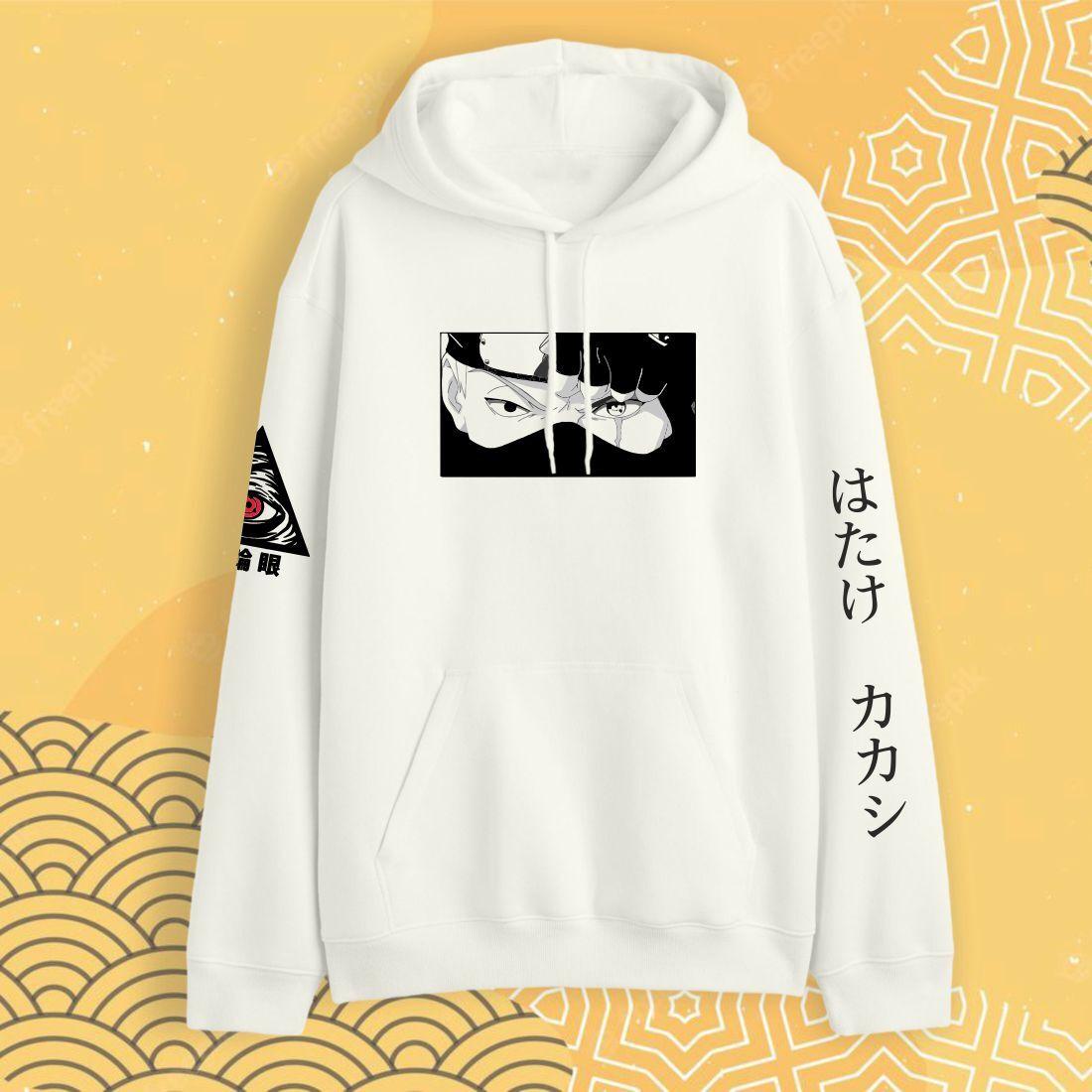 Худи "Наруто" Kakashi full print - Белый - XS