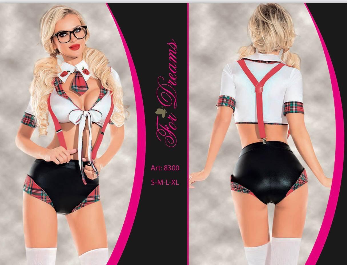 Еротичний жіночий рольовий костюм "Школярка" (Чашка В/С), Різнокольоровий