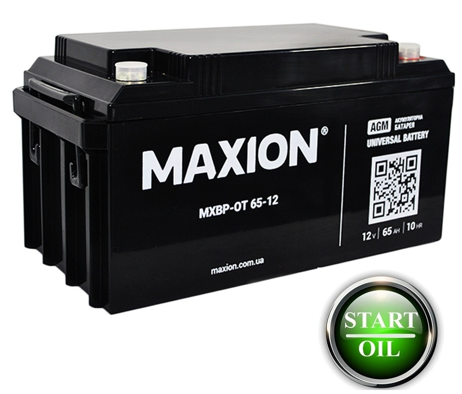 Акумулятор MAXION 12-65 12V-65Ah AGM мультигель