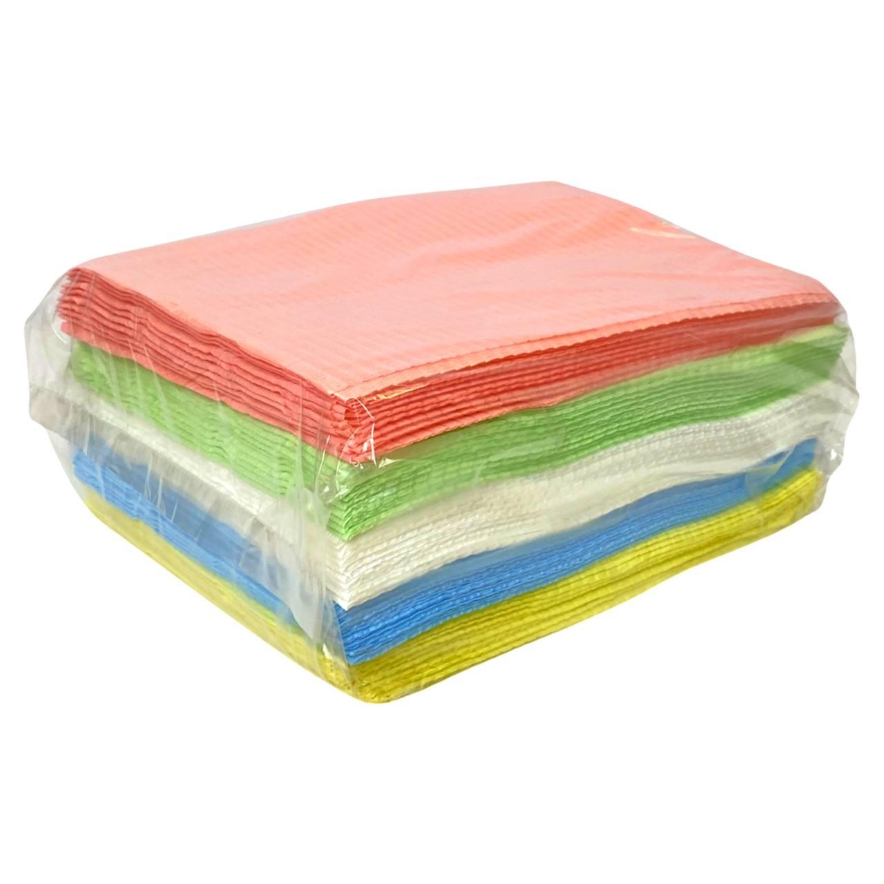 Стоматологічні серветки нагрудники 33х42 см тришарові color mix 50шт