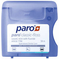 Новинка Зубная нить Paro Swiss classic-floss вощеная с мятой и фторидом 50 м (7610458017661) !