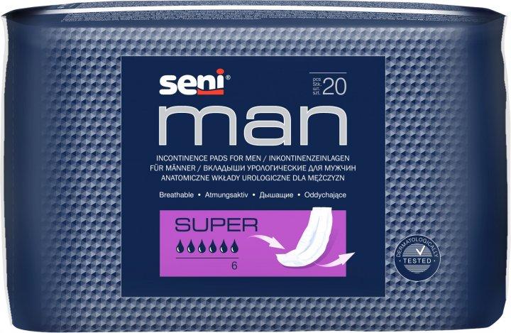 Урологічні прокладки Seni Man Super 20 шт 6 крап.
