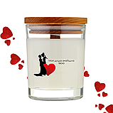 Набір з 2-х аромасвічок до Дня св. Валентина (з ароматом на вибір) по 150 грам, фото 3