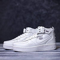 Кроссівки жіночі білі Nike Air Force 1 Mid LV8. Високе жіноче взуття Найк Аір Форс 1., фото 5