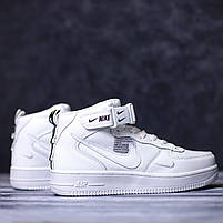 Кроссівки жіночі білі Nike Air Force 1 Mid LV8. Високе жіноче взуття Найк Аір Форс 1., фото 8