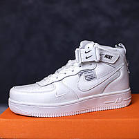 Кроссівки жіночі білі Nike Air Force 1 Mid LV8. Високе жіноче взуття Найк Аір Форс 1., фото 7