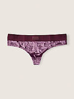 Трусики Victoria's Secret Pink Velvet Thong Rich Maroon M