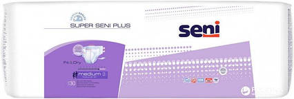 Підгузки для дорослих Super Seni Plus Medium 75-110 см 30 шт 7 крап.
