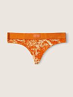 Трусики Victoria's Secret Pink Velvet Thong Smoky Orange M