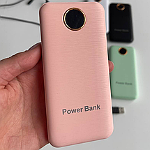 Універсальна мобільна батарея повербанк 20000 mAh 5V/2.1A з круглим циферблатом персикова, фото 4