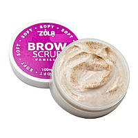 ZOLA Brow Scrub Soft Vanilla - скраб для бровей (ваниль), 100 мл