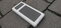 Power Bank Solar 30000 mAh, зарядка повер банк от солнечной батареи, Белый