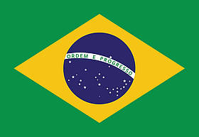 Флізелінові фотошпалери у спальню 254x184 см Прапор Бразилії (481V4)+клей