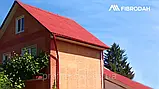 Лист покрівельний "FIBRODAH" 1750 х 1130 мм(шифер Бордо), фото 3
